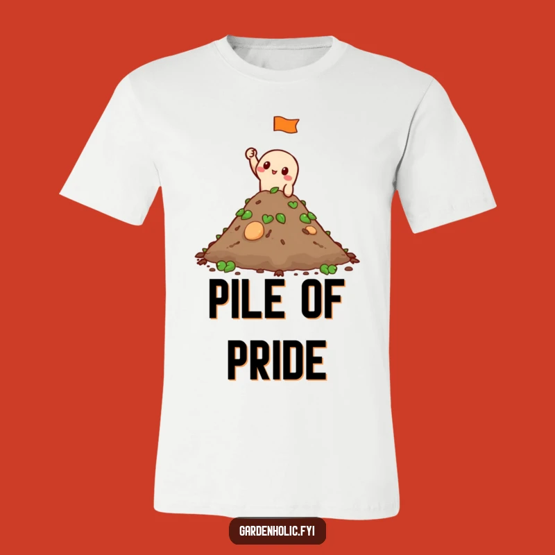 Funny Compost Champion T-Shirt: Tiny Flag Waving Tee, Hilarious Gardener Apparel, Great Funny Gift