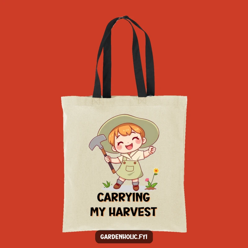 Funny Tote Bag: Joyful Gardener, Hoe Swinger Style, Perfect Funny Gift