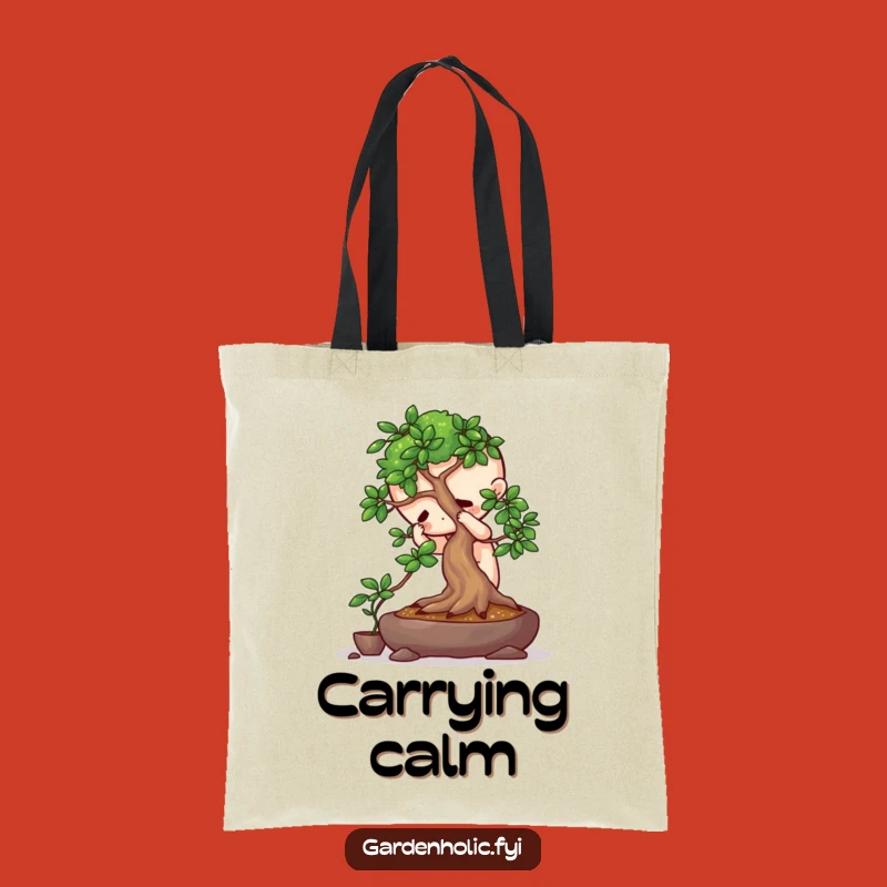 Funny Bonsai Tote Bag: Character Pruning Tree, Hilarious & Practical Gift for Gardeners