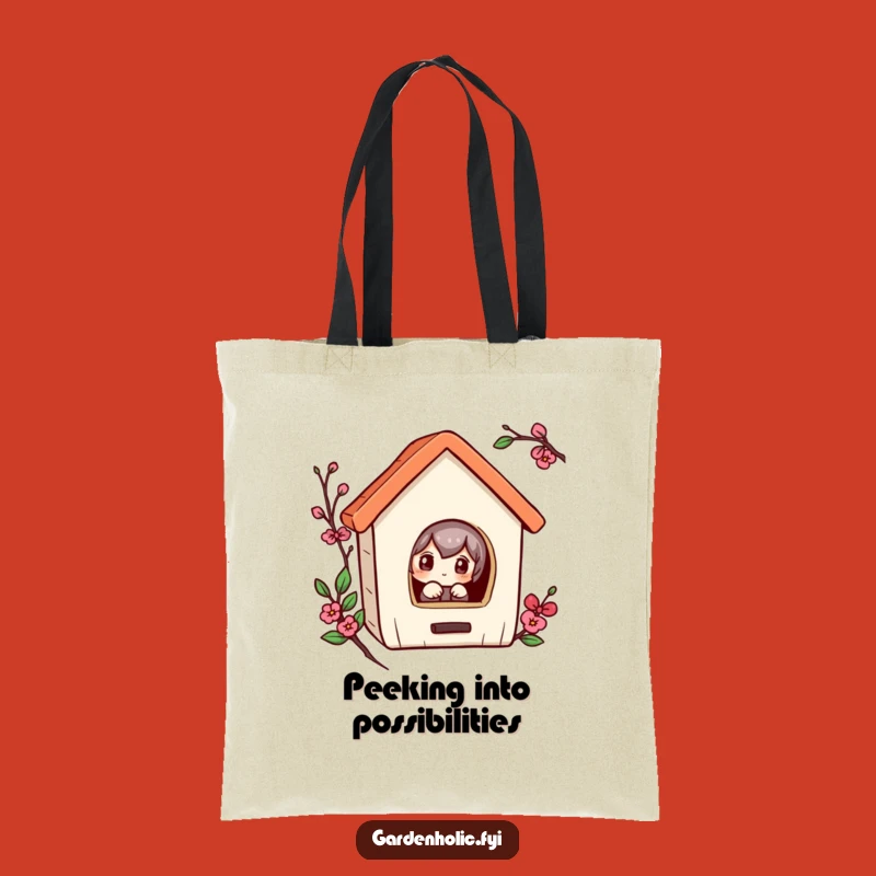 Funny Curious Character Birdhouse Tote Bag - Practical & Hilarious Gift
