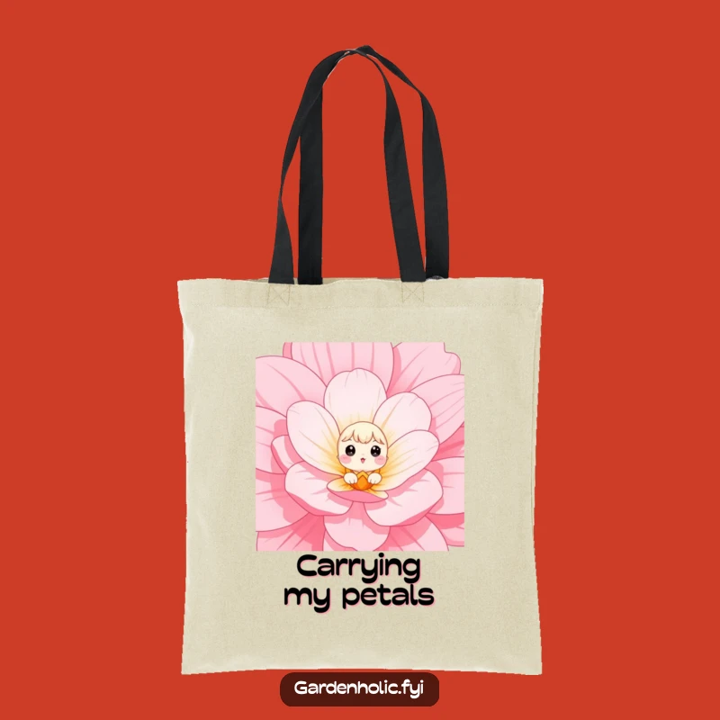 Funny Tote Bag: Tiny Peeker, Giant Bloom, Carry Your Cute Surprise, Perfect Funny Gift